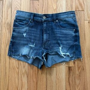Lucky Brand Dark Wash Distressed Jean Shorts